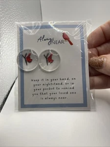 GEDENKKARDINAL BESUCHER VOM HIMMEL TASCHENFELSEN PERLE MIT GEDENKKARTE - Bild 1 von 4