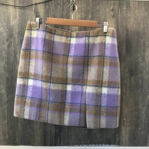 Minifalda polar a cuadros morado azul Skies Are talla L - Imagen 1 de 4
