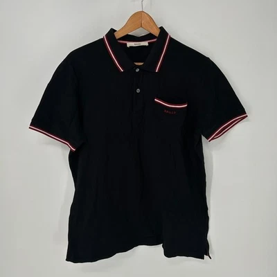 Polo Bally Suiza Para Hombre 42 (XL) Negro Algodón Piqué Foto 1 de 4