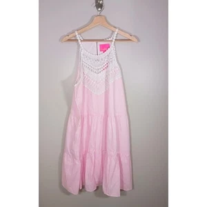Nuevo vestido de playa costero a rayas Lilly Pulitzer Britt Seersucker para mujer talla 16 - Imagen 1 de 7