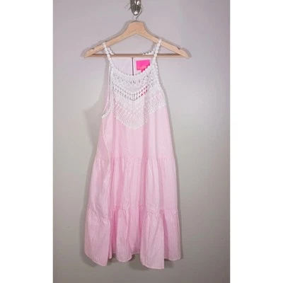 Lilly Pulitzer Women's Britt Seersucker Striped Coastal Beach Dress Size 16 New - Image 1 of 4