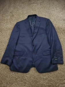 Kenneth Cole AWEARNESS Suit Jacket Mens 46R Navy Modern Fit Wool 2 Button NWT - Picture 1 of 13