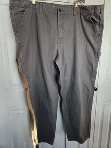 Harbor Bay Canvas Carpenter Jeans Mens Size 54 x 32 Rugged Loose Fit Gray - Picture 1 of 13