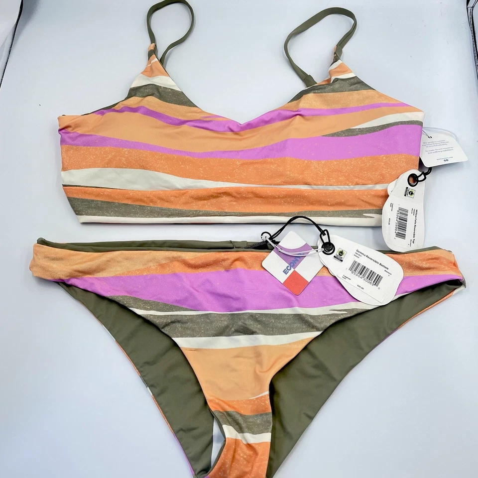 Conjunto de bikini Prana para mujer L Willow Falls reversible superior y parte inferior Gemma Foto 1 de 4