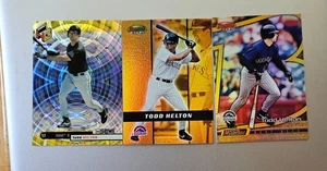 Todd Helton 3 Card Lot 1999 HoloGrFx Gold / 2000 Bowman's Best / 2001 Bow Best - Picture 1 of 3