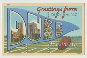 North Carolina, Durham, Greetings, Duke University, Großbrief - Bild 1 von 2