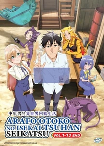 Anime DVD Arafoo Otoko no Isekai Tsuuhan Seikatsu TV Series Vol.1-13End Eng Sub - Foto 1 di 4