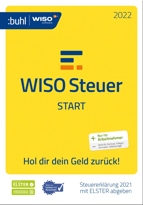 Download-Version WISO Steuer-Start 2022 (NUR Arbeitnehmer und NICHT für Web/App) - Bild 1 von 1