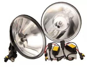 NEW Max-Lume HID Driving Light PAIR 55w Remote Spotlight 240mm 9.5" 4x4 Spot - Picture 1 of 1