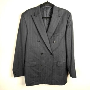 Hugo Boss Vintage Style Wool Pinstriped Al Capone Chicago Retro Blazer 42L - Picture 1 of 10