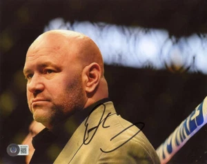 DANA WHITE SIGNED AUTOGRAPHED 8x10 PHOTO PRESIDENT OF THE UFC MMA BECKETT BAS - Picture 1 of 2