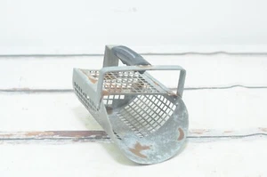 Vintage Galvanized or Zinc Grain Scoop Primitive Farm Barn Find Old Candleholder - Picture 1 of 7