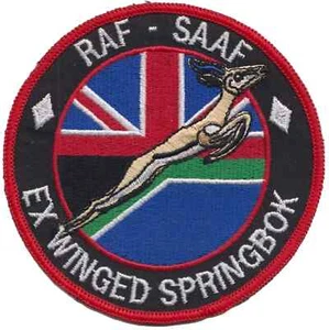 South Africa Air Force RAF Springbok 208 Sqn Embroidered Patch Badge - LAST FEW - Picture 1 of 4