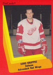 1990-91 ProCards AHL/IHL #469 GORD KRUPPKE - Adirondack Red Wings