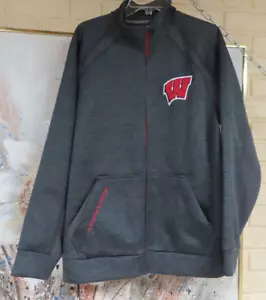 NWOT WISCONSIN BADGERS GENUINE COLLEGE PRODUCT GIII BY CARL BANKS ZIPPER JACKET - Picture 1 of 5