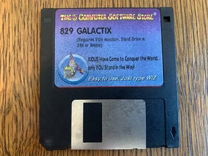 GALACTIX JUEGO PC MS-DOS ORDENADOR DISQUETE(S) DE 3,5" PULGADAS CASI COMO NUEVO PROBADO - Imagen 1 de 2