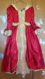 Disney Red and Gold Cinderella Aurora Princess Cosplay Dress Up M (7-8) dress - Picture 1 of 3