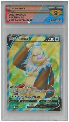 2022 Pokémon Go SLAKING V #077/078 Ultra Rare 💎 DSG 9 Mint - Image 1 of 2