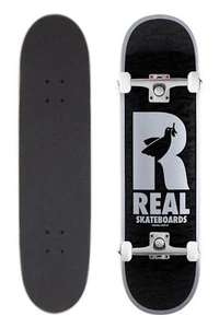 Real Skateboard Complete Doves Redux 8.25" Black Unassembled - Picture 1 of 4