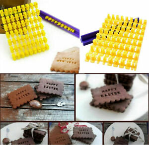 72pc Mini Alphabet Number Letter Cookie Biscuit Stamp Cutter Embosser Cake Mould