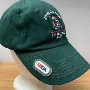 Cappello da golf 2018 US Open Shinecock Hills Strapback Twill verde USGA berretto membro - Foto 1 di 6