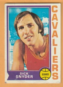 Dick Snyder Cleveland Cavaliers 1974-75 Topps #115 North Canton Ohio Creased - Picture 1 of 2