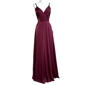Lulus Ode to Love Burgundy Maxi Dress M Prom Formal Party Whimsigoth - Picture 1 of 19