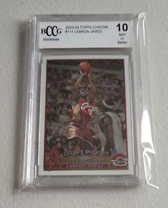 2003-04 Topps Chrome Lebron James Rookie Card BCCG 10