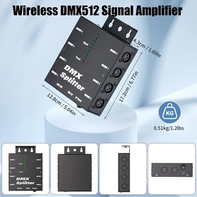 Wireless DMX512 Signal Amplifier Disco Lighting Controller for Stage Beam Light - Image 1 of 4