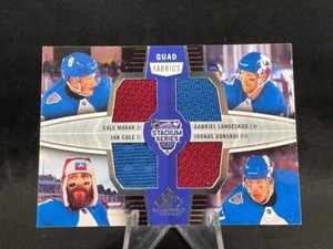 2020-21 UD SP GAME USED MAKAR LANDESKOG COLE DONSKOI QUAD RELIC AVALANCHE