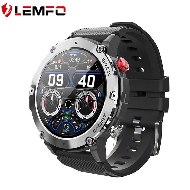 ⌚Smartwatch Uomo Cinturino ACCIAIO SILICONE CON MESSAGGI CHIAMATE Android Apple - Immagine 1 di 4