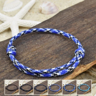 ❦ Armband Fußband IVO | Paracord | 4 mm | Surfer | Verschiebeknoten | 05 ❦ - Bild 1 von 2