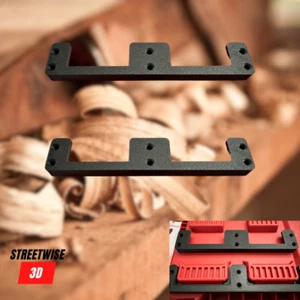 Milwaukee Packout Black Organiser Compatible Cleat Bracket Holder Wall Mount x2 - Picture 1 of 4