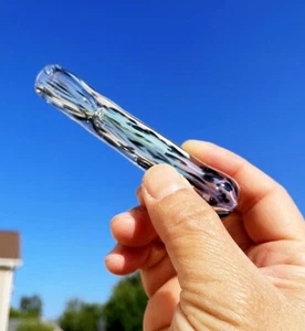 4 in  Blown Glass  Smoking Pipe Cigarette Pipe Black - Picture 1 of 6