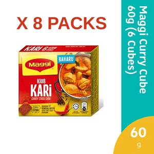 8x Cubo de Curry Maggi 60 g (6 cubos) Aromático Auténtico Curry Especias Comida - Imagen 1 de 10