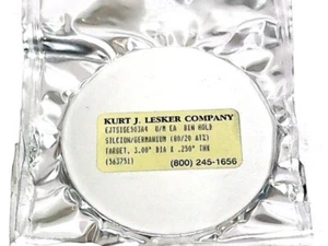 Si/Ge 80/20 at% 99.999% Silicon/Germanium Sputtering Target 3"Ø x 0.25"Thick - Picture 1 of 4