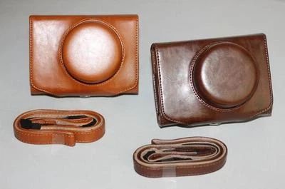 Leather Camera Case Bag Cover Protector for Canon EOS M With 22mm Lens - Image 1 of 4