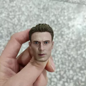 1:6 Captain Chris Evans Head Sculpt Carved For 12" HT Action Figure Body - Picture 1 of 12