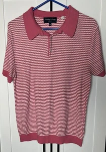 Camisa Deportiva Hombre Polo Rosa Chervon Calce Ajustado Paisley & Gris M - Imagen 1 de 7