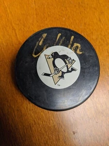 2001-02 Pittsburgh Penguins Season Ticket Holders Autograph Puck MARTIN STRAKA - Picture 1 of 2