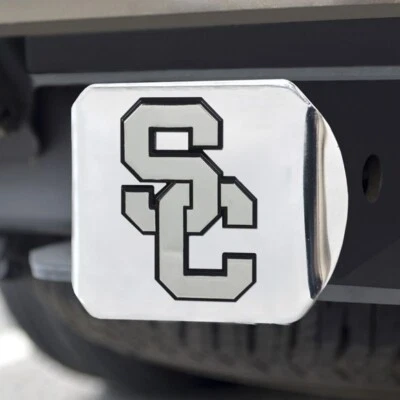 USC Trojans Hitch Cover - Heavy Duty Chrome  - 3.4" x 4" - Image 1 of 3