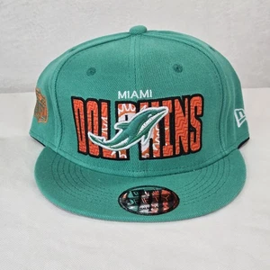 Miami Dolphins Mütze Kappe Druckknopflasche türkis NFL Football New Era Herren gesticktes Logo - Bild 1 von 14