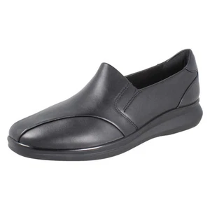 ZAPATOS CASULA PLANOS DE CUERO NEGRO CLARKS LYNELL EDGE PARA DAMA - Imagen 1 de 7