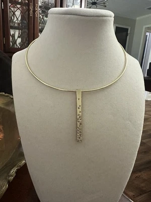 Gargantilla collar vintage de diamantes de imitación dorado cristal Swarovski brillante para mujer’s Foto 1 de 4