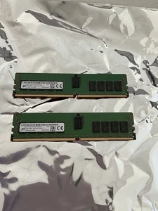 LOT2) MICRON 16 GB DDR4R SERVER RAM PC4-2400T 2Rx8 MTA18ASF2G72PDZ-2G3B1II - Picture 1 of 2