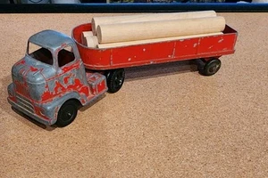 Tootsie Toy Semi Truck Cab and Trailer Original Finish Logs Made in USA - Picture 1 of 7