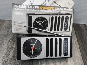 VTG. Randix QCR-18S AM-FM QUARTZ Portable Radio & Alarm Clock W/BOX,MANUAL - Picture 1 of 15