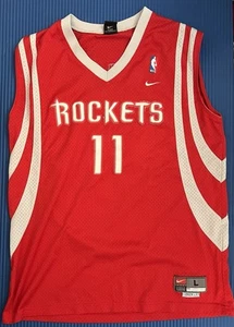 Camiseta deportiva vintage Nike Houston Rockets Yao Ming 11 roja Swingman para hombre L cosida usada en excelente estado - Imagen 1 de 3
