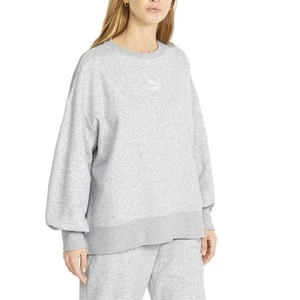 PUMA Classics Oversized Crew Neck Long Sleeve Sweatshirt Womens Size S 533512- - Picture 1 of 4