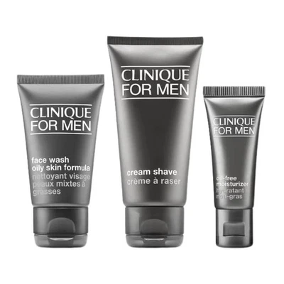 Clinique Men Oil-Free Essentials Face Wash Cream Shave & Oil Free Moisturizer - Image 1 of 4